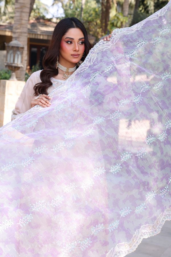 Mi Creation Dilruba L-Organza`25 D#01 L-Peach