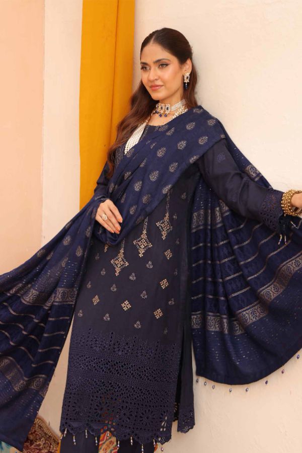Mi Creation Gul Afshan J/Shawl`24 D#1 (N Blue)