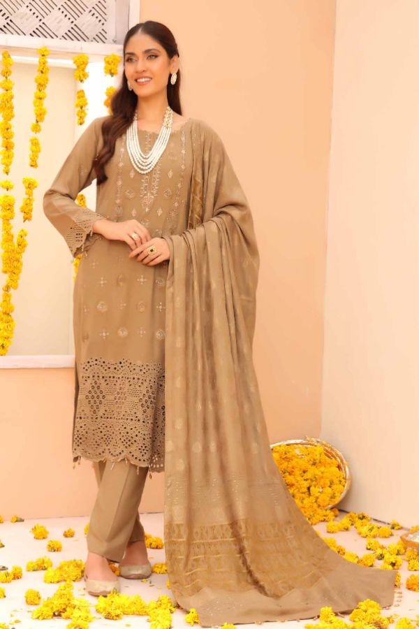 Mi Creation Gul Afshan J/Shawl`24 D#1 (Brown)