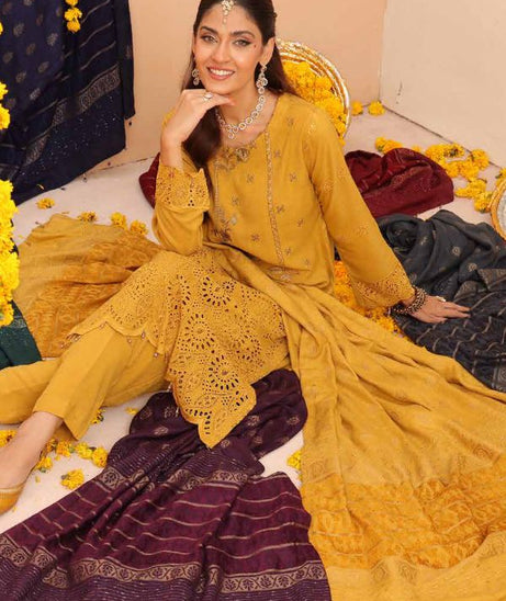 Mi Creation Gul Afshan J/Shawl`24 D#1 (Golden)