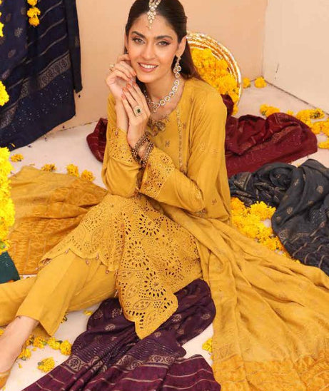 Mi Creation Gul Afshan J/Shawl`24 D#1 (Golden)