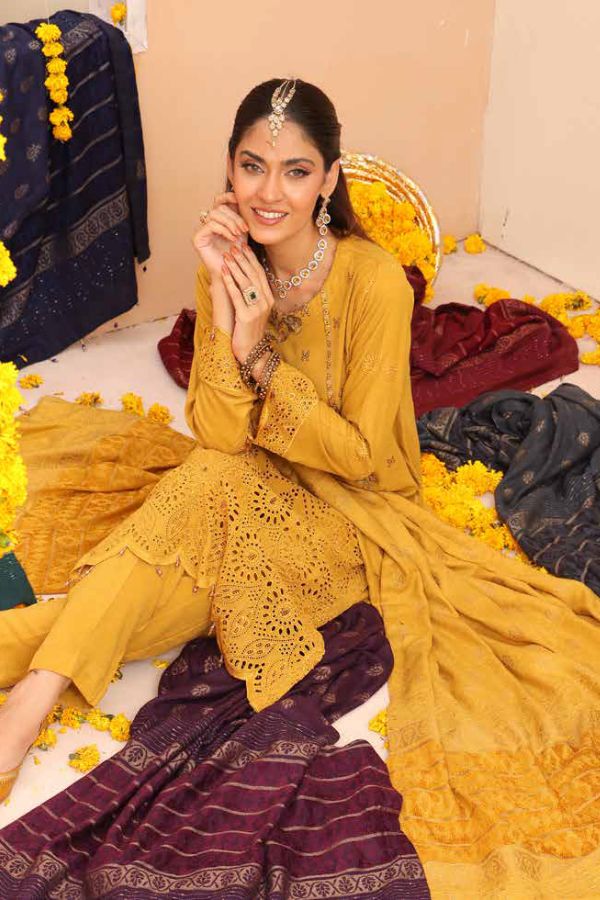 Mi Creation Gul Afshan J/Shawl`24 D#1 (Golden)