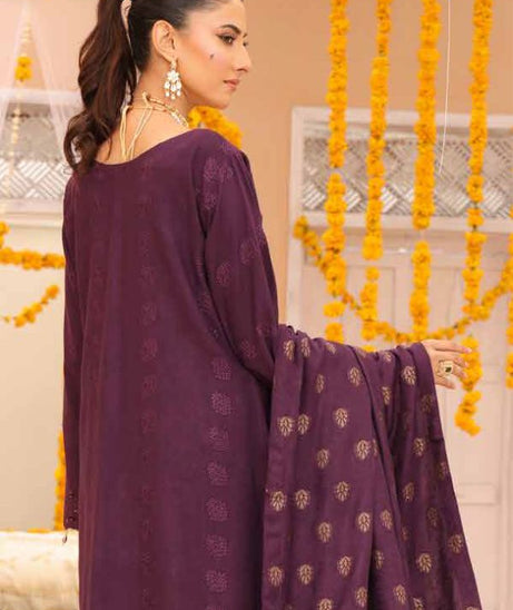 Mi Creation Gul Afshan J/Shawl`24 D#1 (Purple)