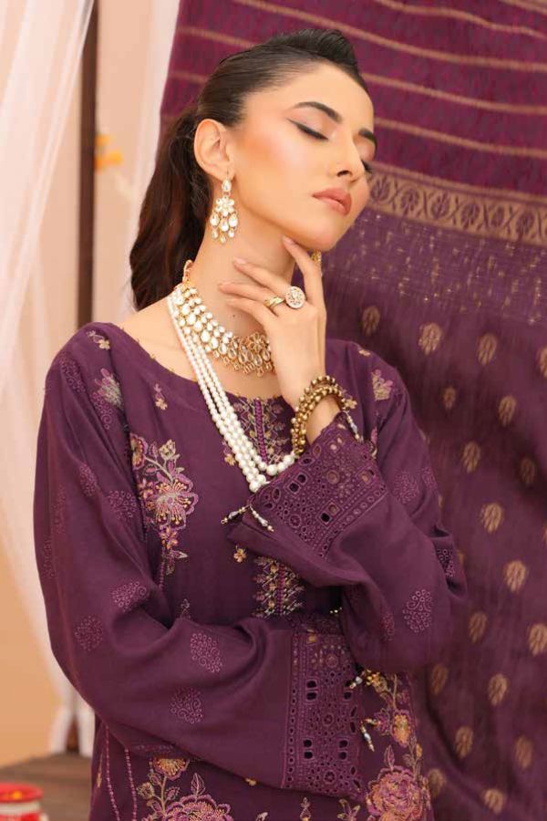 Mi Creation Gul Afshan J/Shawl`24 D#1 (Purple)
