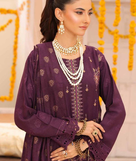 Mi Creation Gul Afshan J/Shawl`24 D#1 (Purple)
