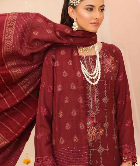 Mi Creation Gul Afshan J/Shawl`24 D#1 (Maroon)