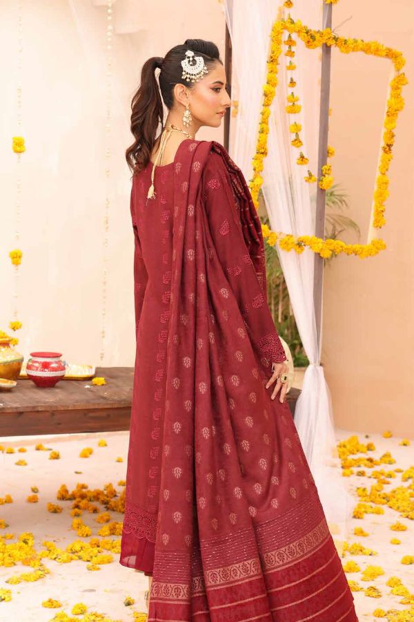 Mi Creation Gul Afshan J/Shawl`24 D#1 (Maroon)