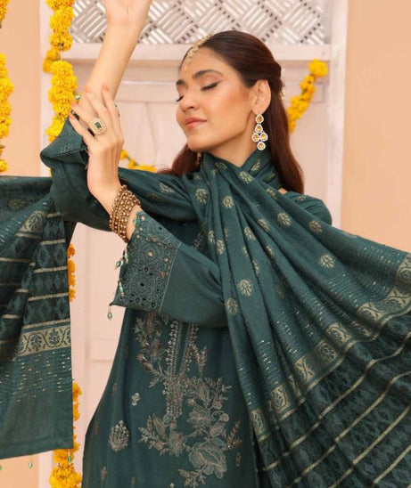 Mi Creation Gul Afshan J/Shawl`24 D#1 (Green)