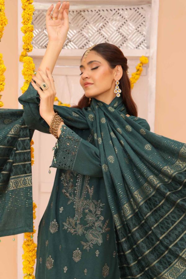 Mi Creation Gul Afshan J/Shawl`24 D#1 (Green)