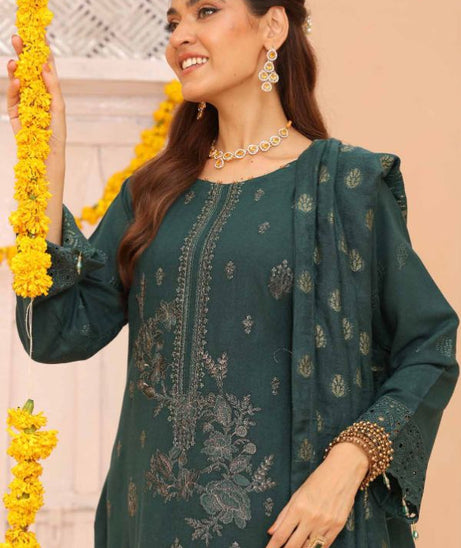 Mi Creation Gul Afshan J/Shawl`24 D#1 (Green)