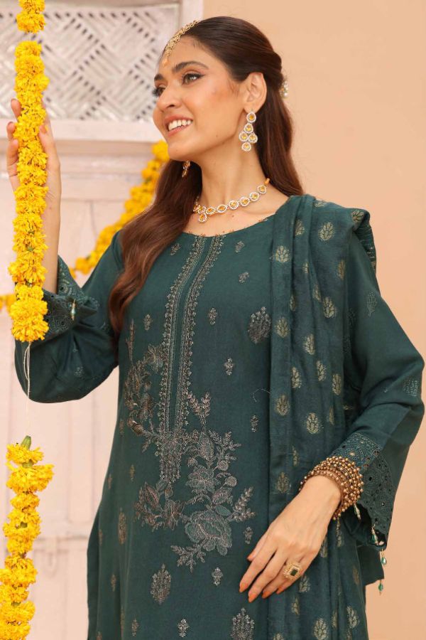 Mi Creation Gul Afshan J/Shawl`24 D#1 (Green)