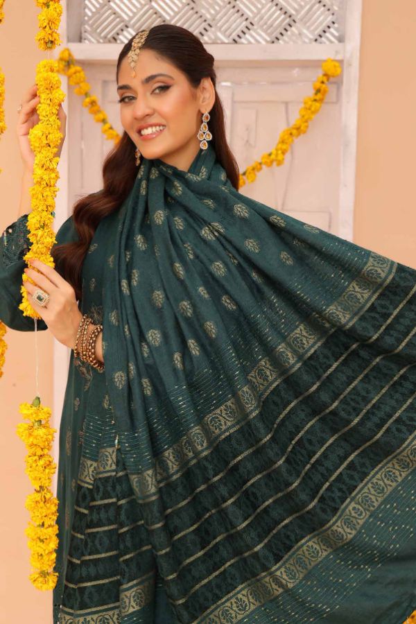 Mi Creation Gul Afshan J/Shawl`24 D#1 (Green)