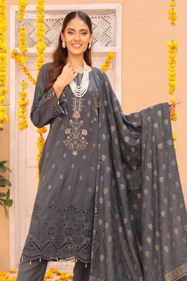 Mi Creation Gul Afshan J/Shawl`24 D#1 (D Grey)