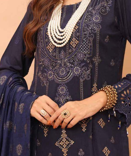 Mi Creation Gul Afshan J/Shawl`24 D#1 (N Blue)