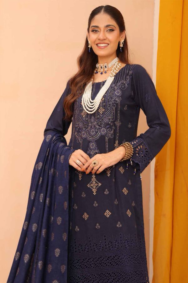 Mi Creation Gul Afshan J/Shawl`24 D#1 (N Blue)