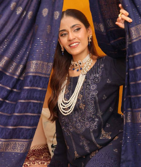 Mi Creation Gul Afshan J/Shawl`24 D#1 (N Blue)