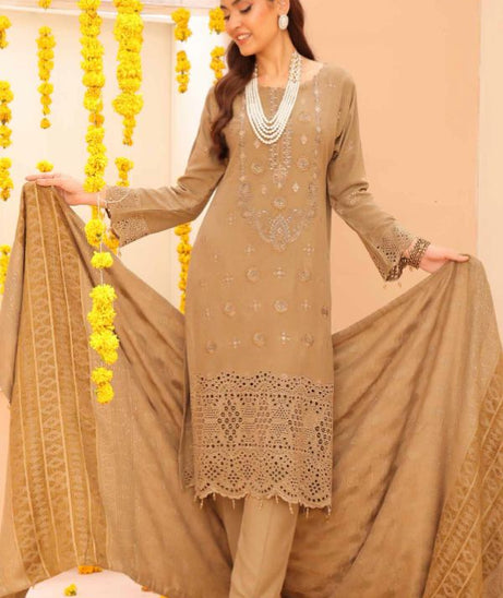 Mi Creation Gul Afshan J/Shawl`24 D#1 (Brown)