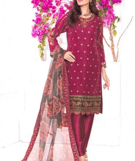 Mi Creation Iris L-Organza`25 D#02 Maroon