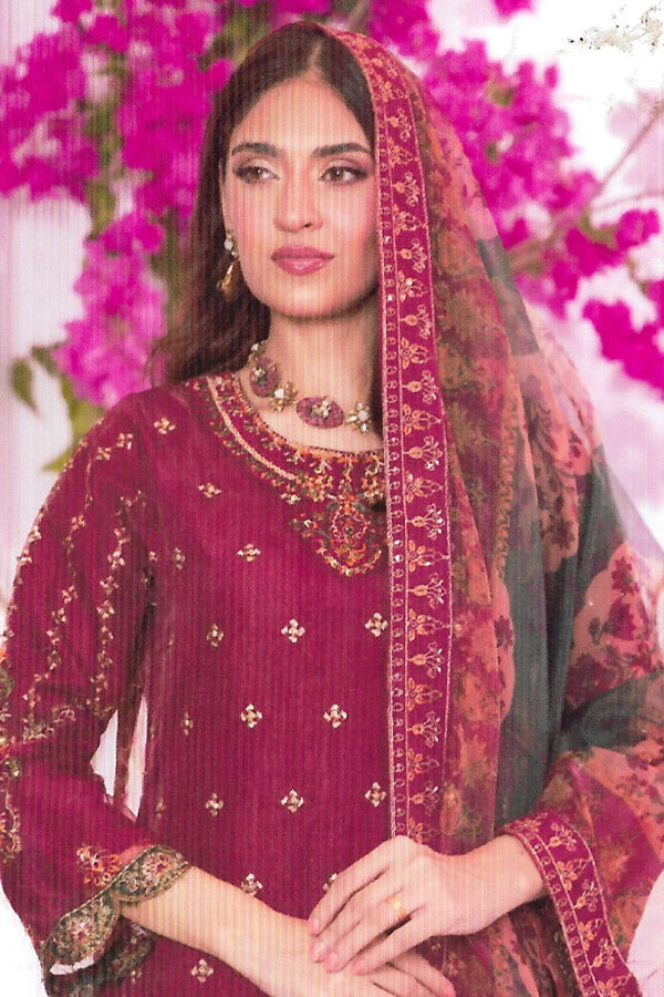 Mi Creation Iris L-Organza`25 D#02 Maroon