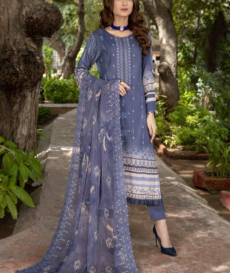 Mi Creation Kinara D-Emb Viscose`23 Vol-2 Blue