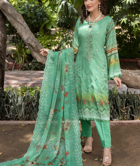 Mi Creation Kinara D-Emb Viscose`23 Vol-2 Green