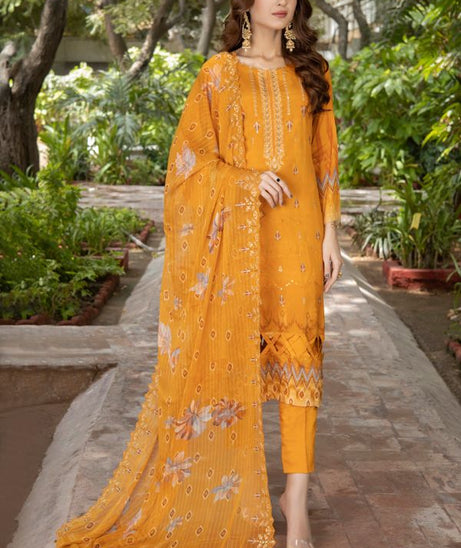 Mi Creation Kinara D-Emb Viscose`23 Vol-2 Mustard