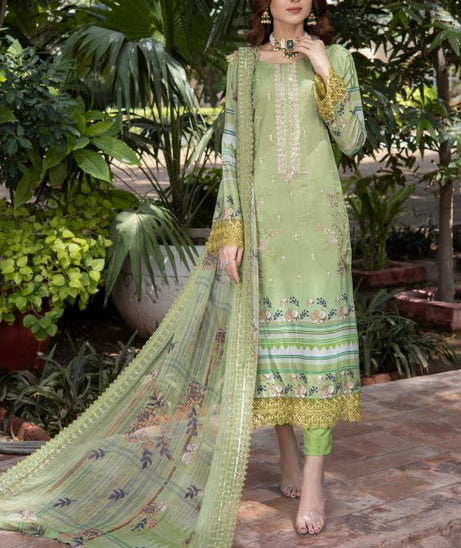 Mi Creation Kinara D-Emb Viscose`23 Vol-2 P-Green