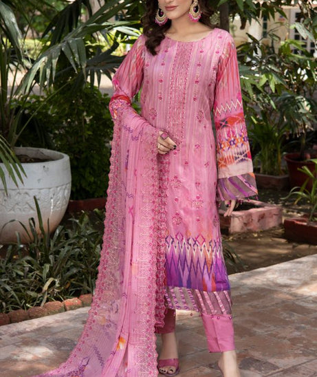 Mi Creation Kinara D-Emb Viscose`23 Vol-2 Pink