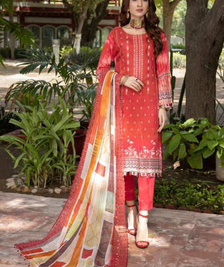 Mi Creation Kinara D-Emb Viscose`23 Vol-2 Red