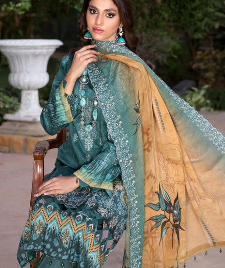 Mi Creation Kinara Digital Lawn`24 B-Green