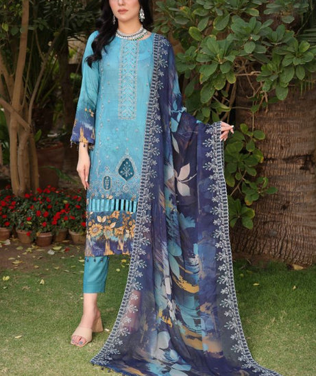 Mi Creation Kinara Digital Lawn`24 Ferozi