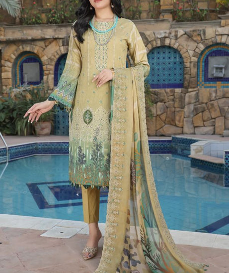 Mi Creation Kinara Digital Lawn`24 Golden