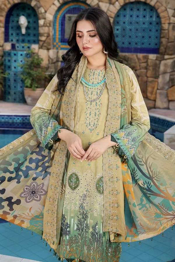 Mi Creation Kinara Digital Lawn`24 Golden