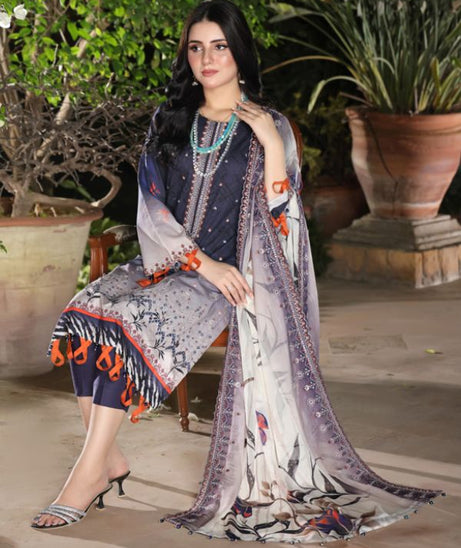 Mi Creation Kinara Digital Lawn`24 N-Blue
