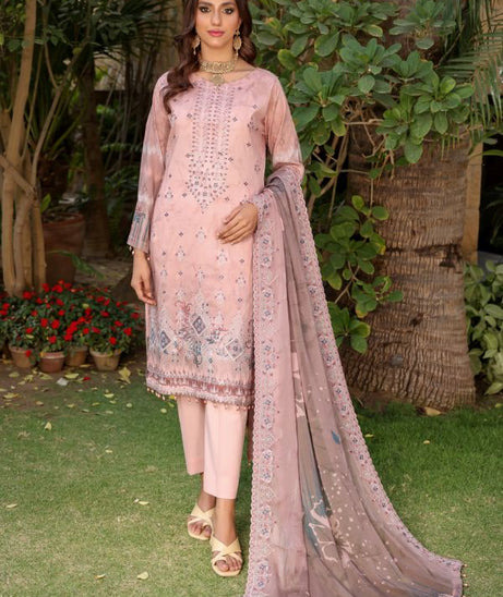 Mi Creation Kinara Digital Lawn`24 Peach