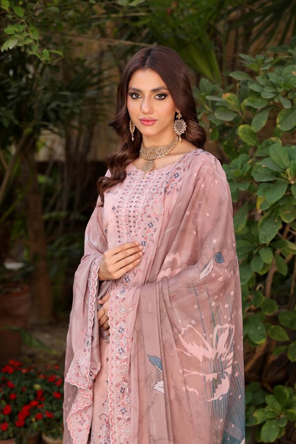 Mi Creation Kinara Digital Lawn`24 Peach