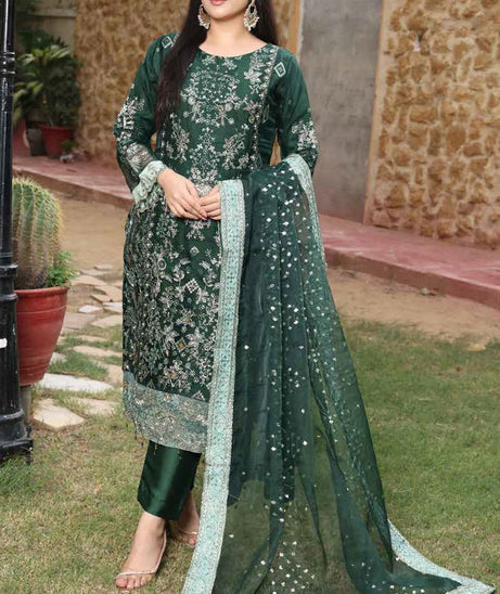 Mi Creation L/Shehnai Organza'24 (B Green)