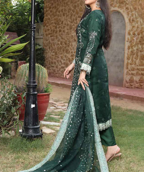 Mi Creation L/Shehnai Organza'24 (B Green)