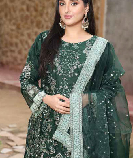 Mi Creation L/Shehnai Organza'24 (B Green)