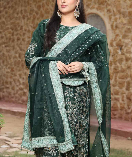 Mi Creation L/Shehnai Organza'24 (B Green)