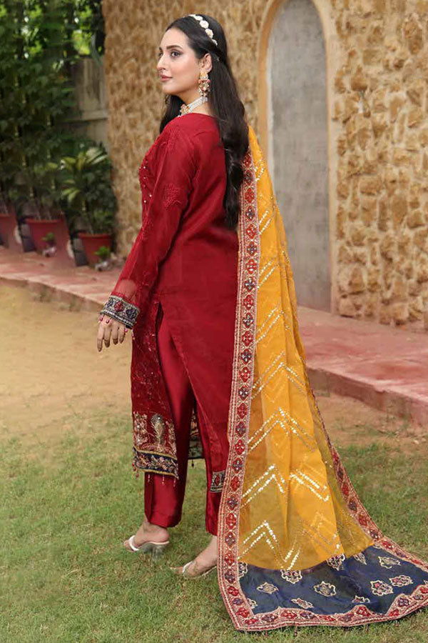 Mi Creation L/Shehnai Organza'24 (Maroon)