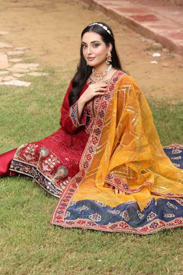 Mi Creation L/Shehnai Organza'24 (Maroon)