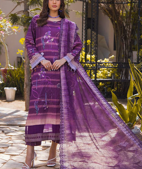 Mi Creation Leno Kara Dobby'24 (Purple)