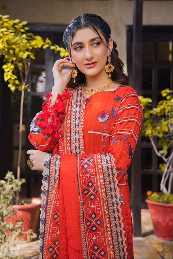 Mi Creation Leno Kara Dobby'24 (Red)