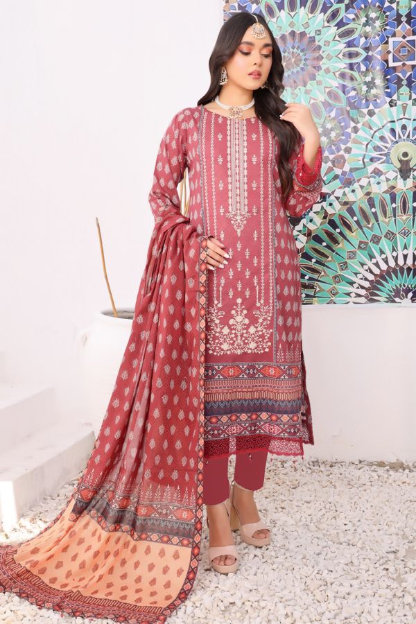 Mi Creation Meena Kari Lawn`24 Brown