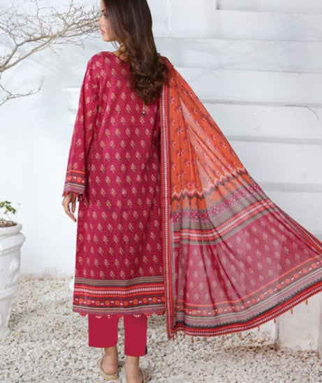 Mi Creation Meena Kari Lawn`24 D-Pink