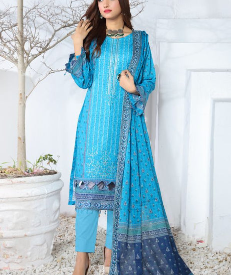 Mi Creation Meena Kari Lawn`24 Ferozi