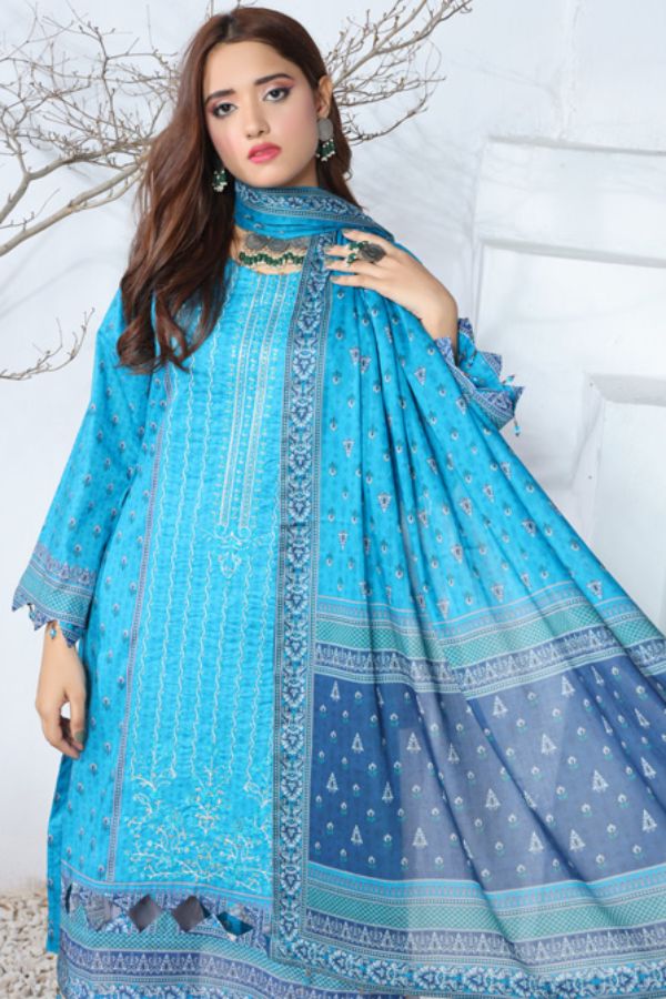 Mi Creation Meena Kari Lawn`24 Ferozi
