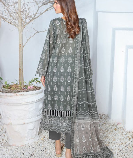 Mi Creation Meena Kari Lawn`24 Green