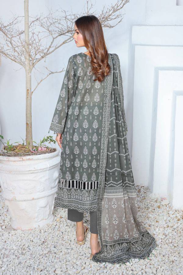 Mi Creation Meena Kari Lawn`24 Green